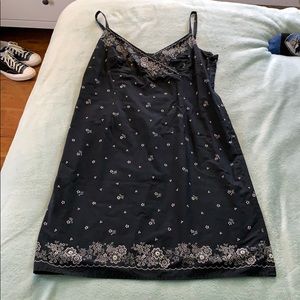 Anne Taylor loft dark navy blue floral dress!